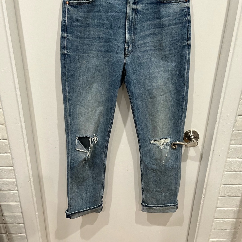 MOTHER High Waisted Rolled Flood Jeans